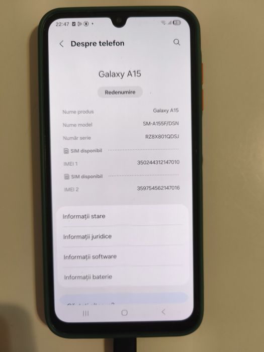 Samsung Galaxy A15 4G 4GB 128GB stocare