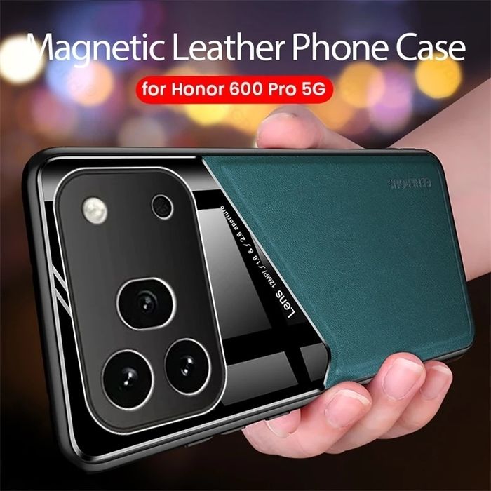 Honor 600 Pro / 600 / 600 Lite / GENEROUS Кожен кейс гръб с магнит