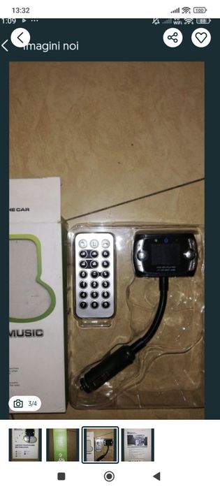 Muzica prin emițător fm cu blutoth