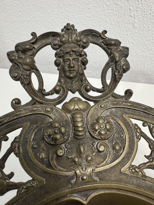 Fructiera (vas) vechi, din alama. Art Nouveau Baroc