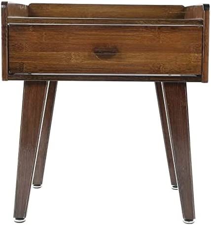 Бамбуково Модерно нощно шкафче с едно чекмедже