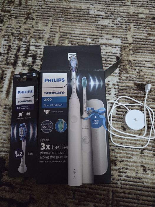 Ел четка за зъби с ГАРАНЦИЯ - Philips Sonicare 3100 +  1 Глава подарък G3 Gum Care
