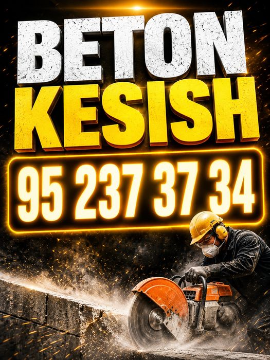 Beton kesish eshik ochish deraza joyllarini ochish xarizmatlari mavjud
