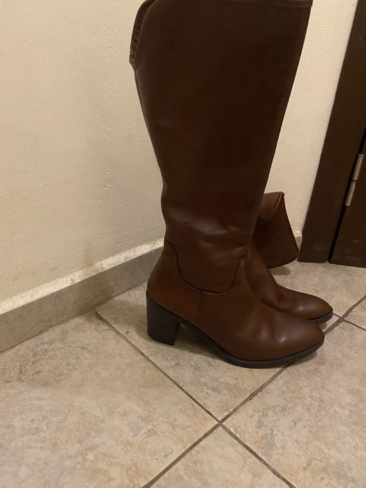 Като нови дамски ботуши естествена кожа 40 н