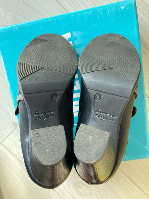 Botine ghete imblanite piele naturala, marimea 36