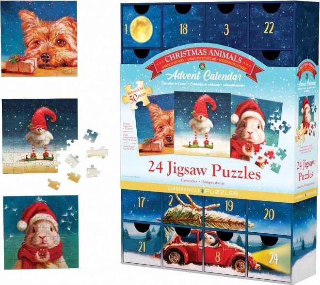 Calendar de Advent cu puzzle Eurographics 24 x 50 piese