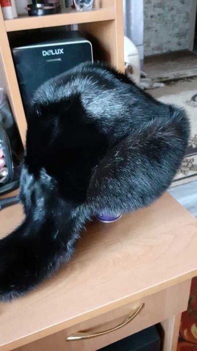 Шапка  ушанка норковая