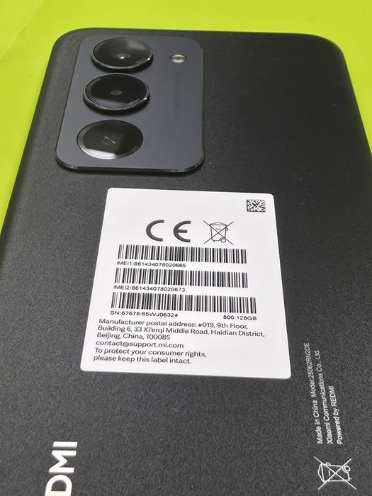 ***ЧИСТО НОВ 128GB Xiaomi Redmi 15 6GB Гаранция Yettel 3г. 2029 Black / Черен
