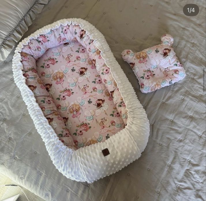 Babynest, cuib pentru bebelusi - handmade, premium, 100% bumbac.