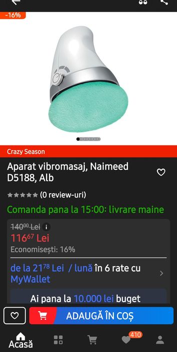 Aparat vibromasaj MEDIASHOP Vibrosculpt M20441, alb