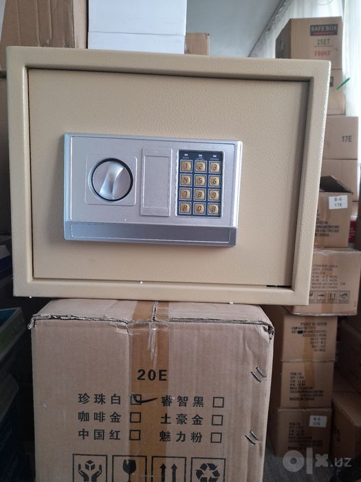 20 L 38×30×30 см. Электрон кодли сейфлар. Доставка бепул.