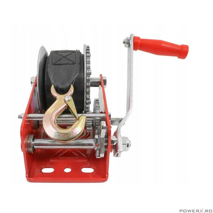 Troliu manual, vinci, 1200 Kg, lungime curea 10 m, grosime cablu 5 mm,