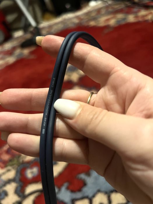 Cablu audio video stereo 3m AV-48 1x jack 3,5mm 2 x Jack 6mm