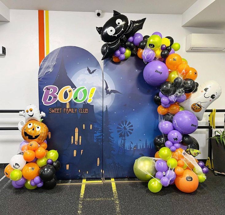 Фотозоны на Helloween, шары, декор.