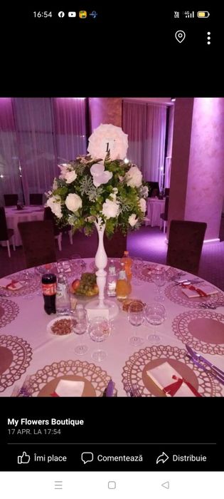 Aranjamente florale masă, prezidiu, stâlpișori de biserică