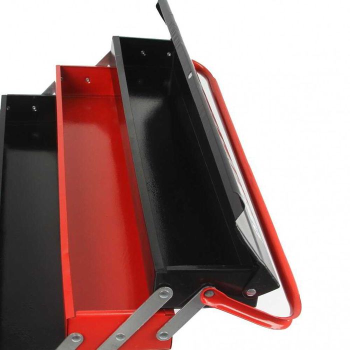 Метален разтегателен куфар за инструменти 4-ри реда 7 отделения