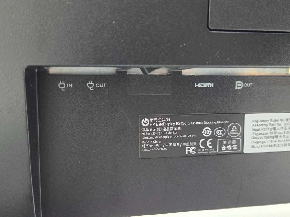 +Гаранция! IPS HDMI hp EliteDisplay E243d Докинг Монитор 23.8"