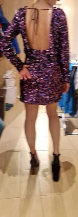 Мини рокля с пайети