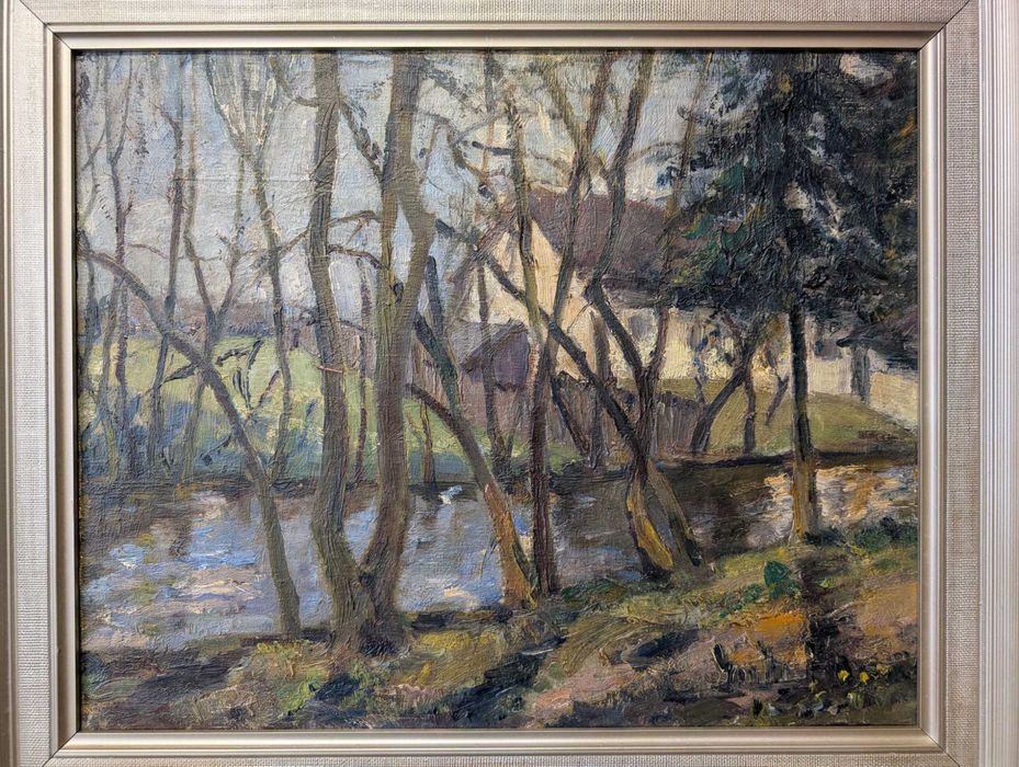 Pictura in ulei pe panza, Peisaj, semnat dreapa jos