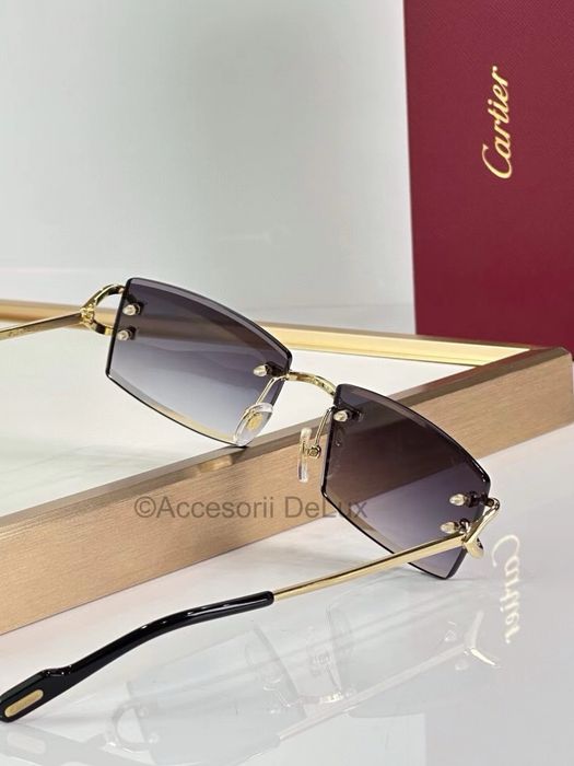 Ochelari de Soare Cartier Premiere  CT0466S Noi Full Box Verificare Colet Gold