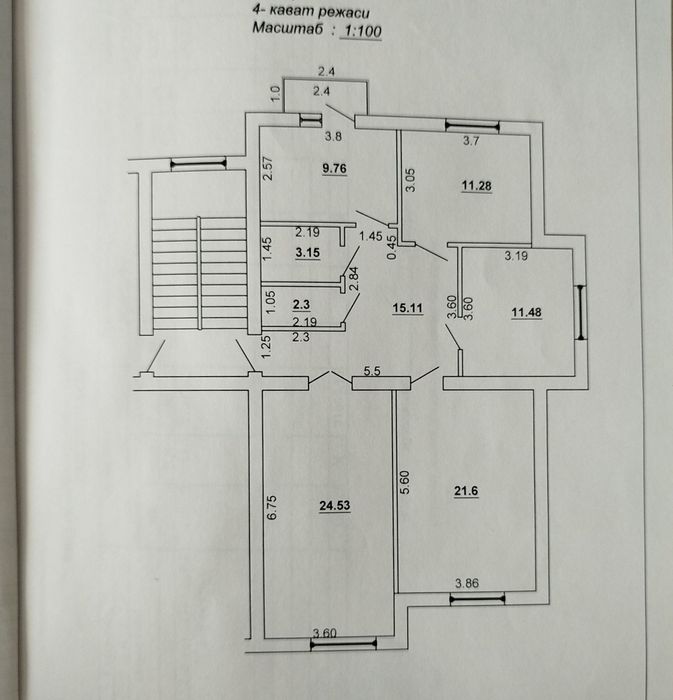 4/4/4. Сотилади 102м²