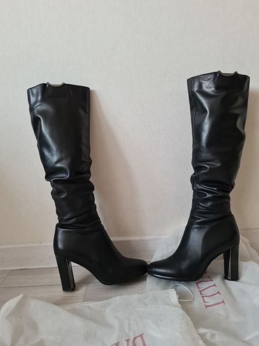 Сапоги демисезонные кожа