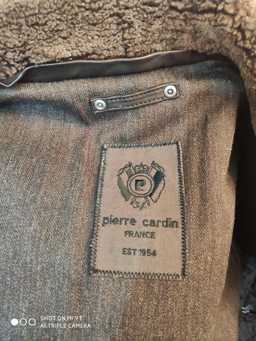 Куртка кожаная с меховым воротником