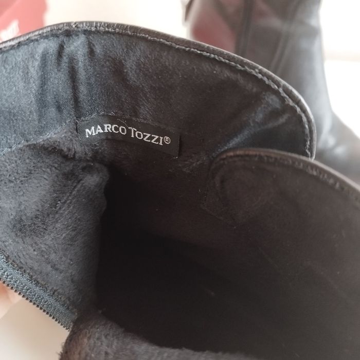 Marco Tozzi  39 номер черни кожени боти на ток
Черни кожени боти
Стелк