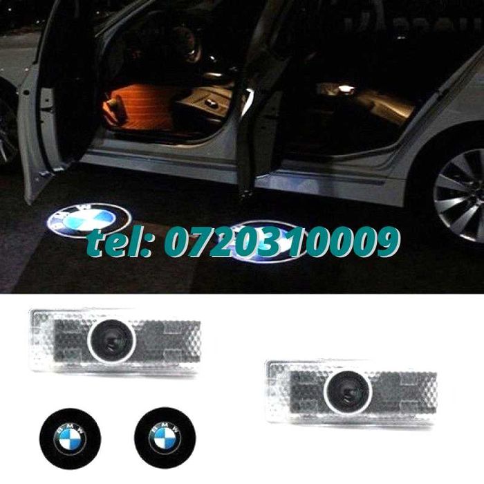 Set 2 Holograme Led Usi Portiera Logo Sigla Bmw E60 E90 F10 320 520 X