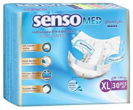 Памперсы для взрослых Senso Размер XL 4 Standart Plus 130-170 см кап 6