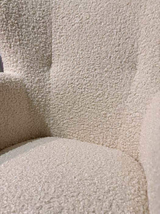 Fotoliu lână bej alb confortabil ca nou