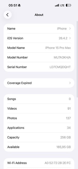 iPhone 15 Pro Max 256GB Blue Titanium