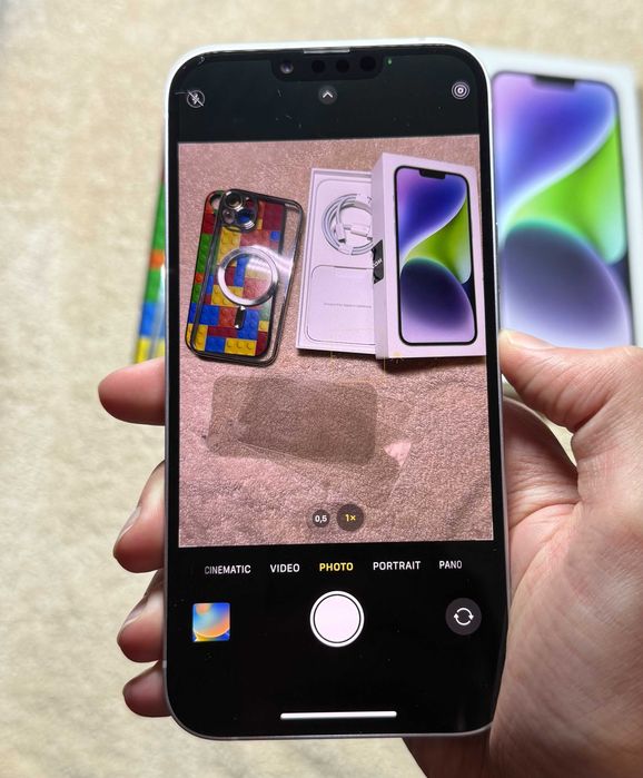 Като НОВ!   iPhone 14 Plus (128GB) Purple + 2 калъфа и 5 протектора!