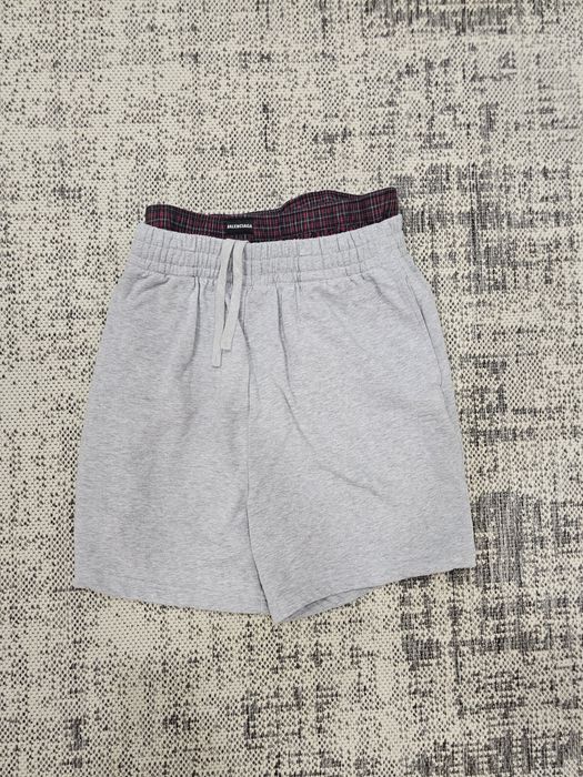Balenciaga double waist shorts grey
