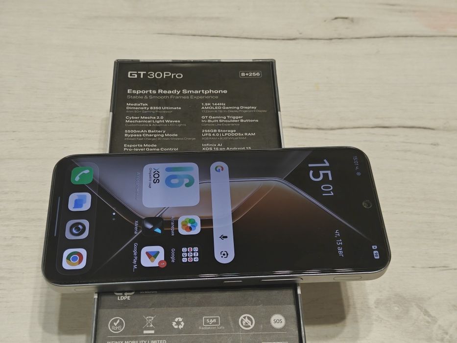 Като нов Infinix GT30 Pro 5G 8 GB RAM 256 GB ROM Gaming Phone