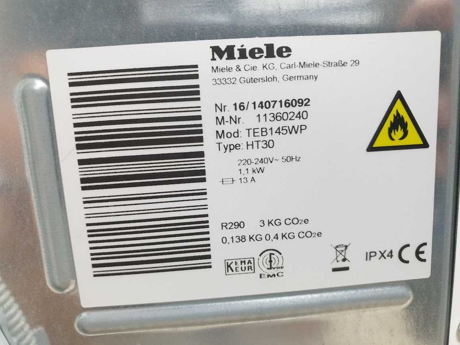 UK Miele T1 Excellence Сушилня с Термопомпа Миеле 12м Гаранция