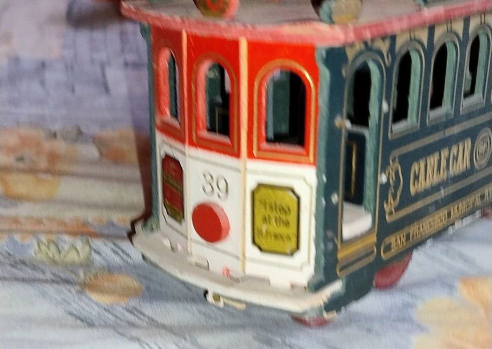 Macheta vintage rară anii 1900, tramvai San Francisco