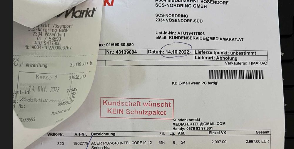 PC Gaming Acer Predator PO7-640 RTX 3080, Intel® i9-12900K 32 GB RAM