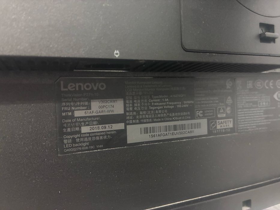 Монитор Lenovo 27 IPS