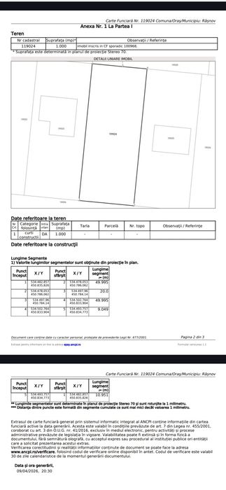 VÂND teren 1.000 mp – RÂȘNOV, Zona GLĂJĂRIE (RÂUL Mare)