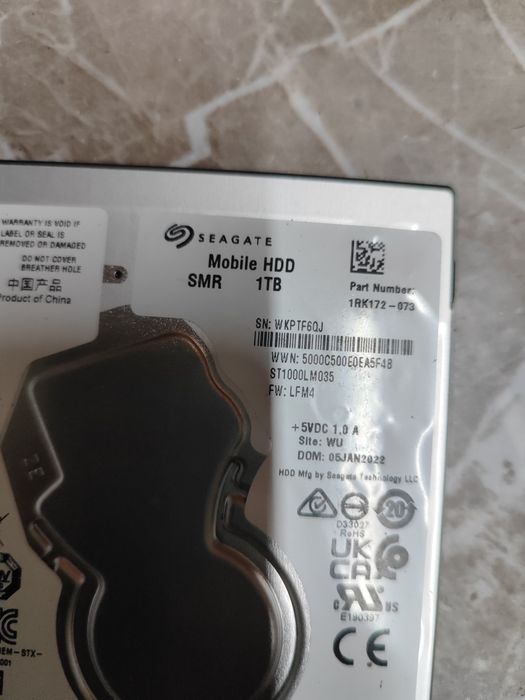 HDD, Seagate, 1tb, 2.5 sata