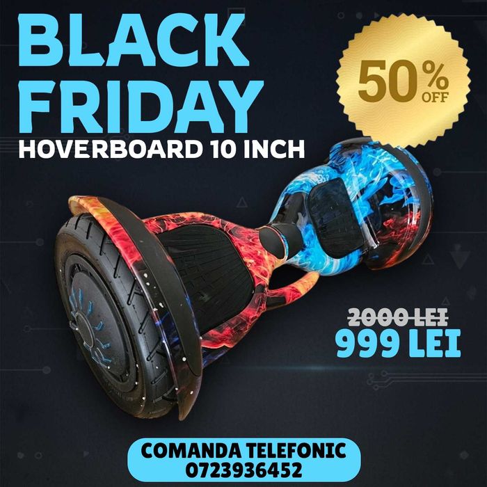 Hoverboard copii 8inch NOU | GARANTIE -50% blackfriday 6.5 / 10 inch