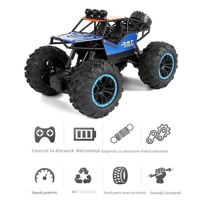 Mașinuță cu telecomandă RC 4x4 Off-Road Crawler, 2.4GHz, 30m distanță