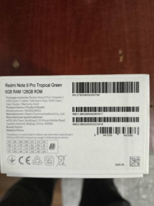 Продам Redmi note 9 pro 6/128g