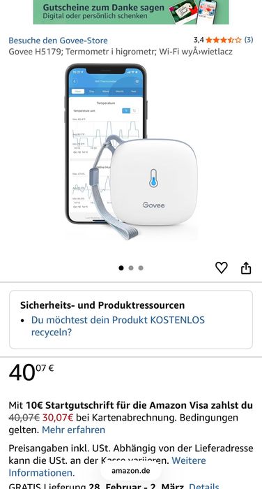 Интелигентен температурен сензор за влажност