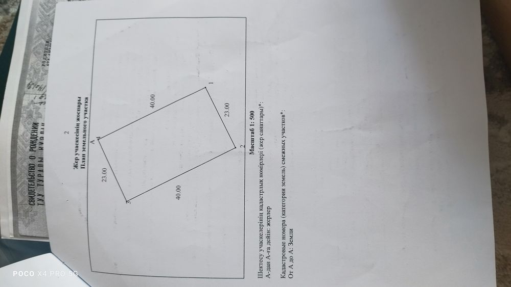 Жер сатылады.Продам