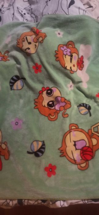 Одеяло  плед детское двуслойное в коляску