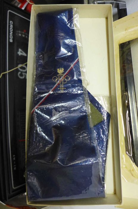 Cravata Lana pura 100% Made in Romania Olimpiada Moscova 1980 RARA