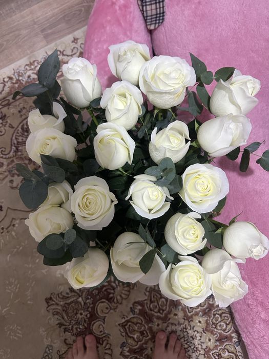 21 шт белый роза