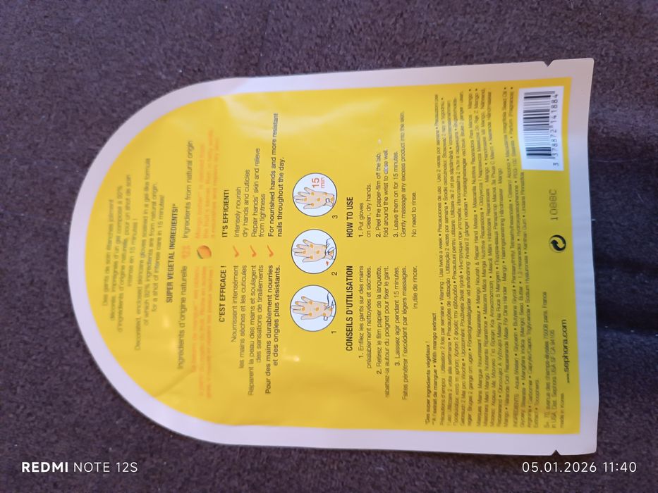 Masca de mâini Sephora